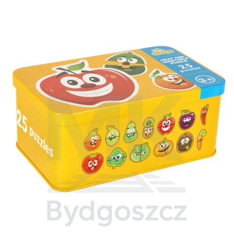 Puzzle w puszce owoce/warzywa 25 puzzli Puzzle w puszce owoce/warzywa 25 puzzli
