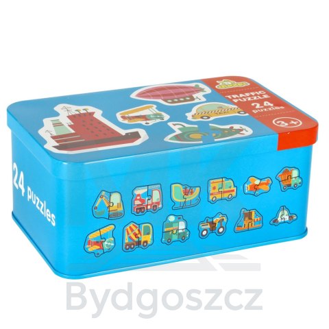 Puzzle w puszce pojazdy 24 puzzle Puzzle w puszce pojazdy 24 puzzle