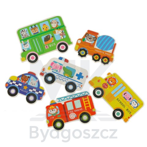 Puzzle w puszce pojazdy 30 puzzli Puzzle w puszce pojazdy 30 puzzli