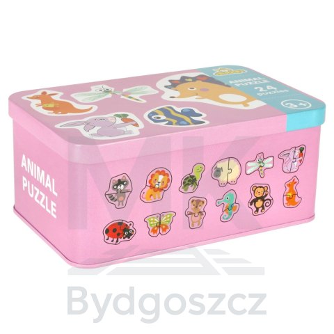 Puzzle w puszce zwierzątka 24 puzzle Puzzle w puszce zwierzątka 24 puzzle