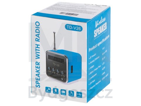 Radio akumulatorowe przenośne głośnik Bluetooth LCD TD-V26 Radio akumulatorowe przenośne głośnik Bluetooth LCD TD-V26