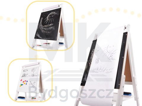 Tablica drewniana magnetyczna kredowa biała duża XXL Tablica drewniana magnetyczna kredowa biała duża XXL