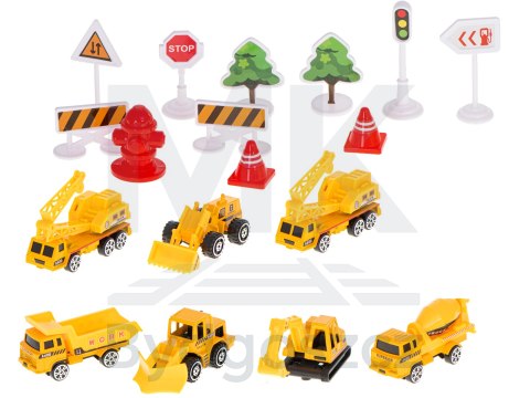 Transporter samolot + 6 aut pojazdy budowlane bok/przód Transporter samolot + 6 aut pojazdy budowlane bok/przód