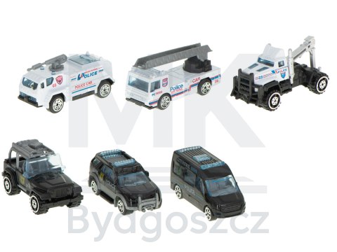 Transporter samolot + 6 aut policja bok/przód Transporter samolot + 6 aut policja bok/przód