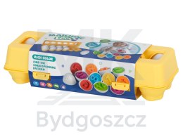 Układanka edukacyjna sorter dopasuj kształty cyferki jajka 12 sztuk