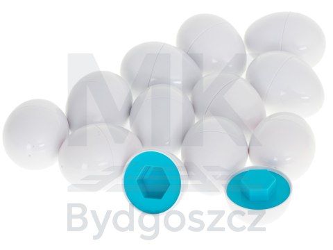 Układanka edukacyjna sorter dopasuj kształty jajka 12 sztuk Układanka edukacyjna sorter dopasuj kształty jajka 12 sztuk