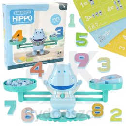 Waga szalkowa edukacyjna nauka liczenia hipopotam mini