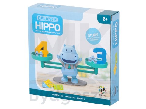 Waga szalkowa edukacyjna nauka liczenia hipopotam mini Waga szalkowa edukacyjna nauka liczenia hipopotam mini