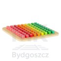Zestaw edukacyjny nauka liczenia tabliczka mnożenia okrągła drewniana