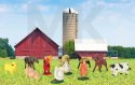 Zwierzęta figurki zwierzątka domowe gospodarcze farma inwentarz krowa koń 12szt