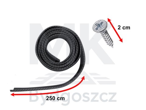 Dokładka zderzaka osłona uniwersalna spoiler carbon 2,5m czarna Dokładka zderzaka osłona uniwersalna spoiler carbon 2,5m czarna