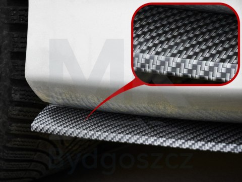 Dokładka zderzaka osłona uniwersalna spoiler carbon 2,5m czarna Dokładka zderzaka osłona uniwersalna spoiler carbon 2,5m czarna