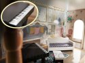 Domek dla lalek drewniany MDF mebelki 122cm XXL LED