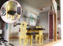 Domek dla lalek drewniany MDF mebelki 122cm XXL LED