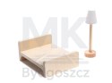 Domek dla lalek drewniany MDF mebelki 78cm czarny LED
