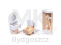 Domek dla lalek drewniany MDF mebelki 78cm czarny LED