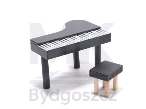 Domek dla lalek drewniany MDF mebelki 78cm czarny LED Domek dla lalek drewniany MDF mebelki 78cm czarny LED