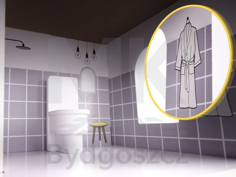 Domek dla lalek drewniany mebelki 70cm szary Domek dla lalek drewniany mebelki 70cm szary
