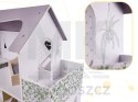 Domek dla lalek drewniany mebelki 70cm szary
