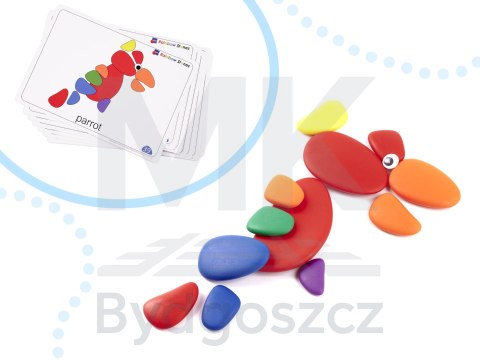 Kamyki kreatywne kolorowe układanka montessori 65 el. Kamyki kreatywne kolorowe układanka montessori 65 el.