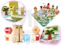 Klocki drewniane edukacyjne miasto puzzle 120el.
