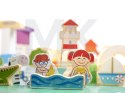 Klocki drewniane edukacyjne miasto puzzle 120el.
