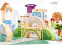 Klocki drewniane edukacyjne miasto puzzle 120el.