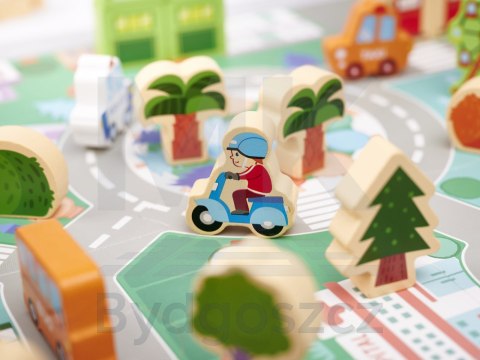 Klocki drewniane edukacyjne miasto puzzle 120el. Klocki drewniane edukacyjne miasto puzzle 120el.