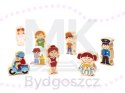 Klocki drewniane edukacyjne miasto puzzle 120el.
