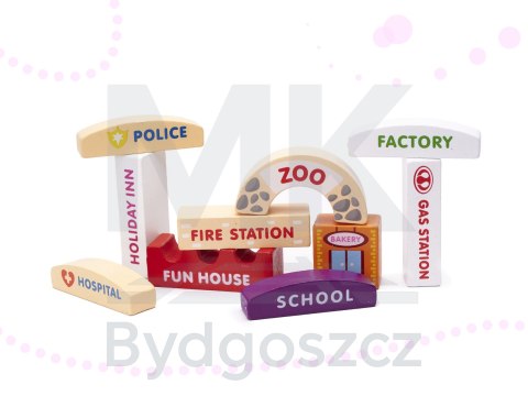 Klocki drewniane edukacyjne miasto puzzle 120el. Klocki drewniane edukacyjne miasto puzzle 120el.