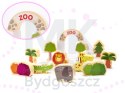 Klocki drewniane edukacyjne miasto puzzle 120el.