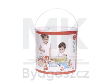Klocki drewniane edukacyjne miasto puzzle 120el. Klocki drewniane edukacyjne miasto puzzle 120el.