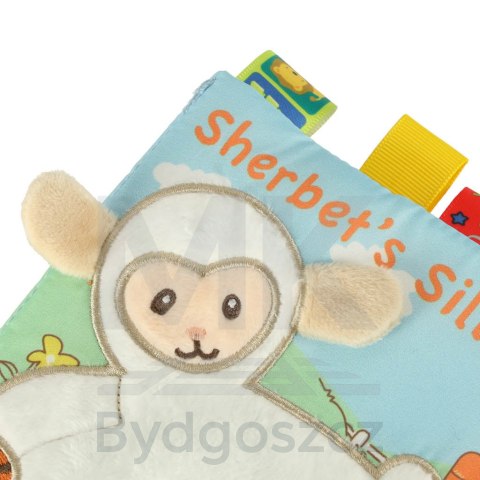 Książeczka sensoryczna książka dotykowa miękka metki owieczki Książeczka sensoryczna książka dotykowa miękka metki owieczki