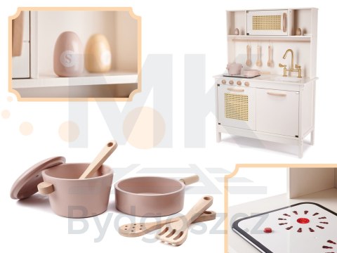 Kuchnia dla dzieci drewniana MDF retro z akcesoriami BOHO 100cm Kuchnia dla dzieci drewniana MDF retro z akcesoriami BOHO 100cm