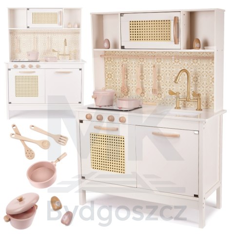 Kuchnia dla dzieci drewniana MDF retro z akcesoriami BOHO 100cm Kuchnia dla dzieci drewniana MDF retro z akcesoriami BOHO 100cm