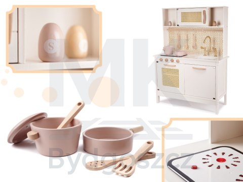 Kuchnia dla dzieci drewniana MDF retro z akcesoriami BOHO 100cm Kuchnia dla dzieci drewniana MDF retro z akcesoriami BOHO 100cm