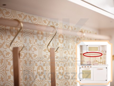 Kuchnia dla dzieci drewniana MDF retro z akcesoriami BOHO 100cm Kuchnia dla dzieci drewniana MDF retro z akcesoriami BOHO 100cm