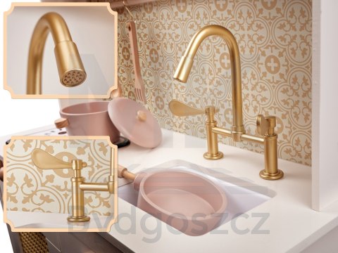 Kuchnia dla dzieci drewniana MDF retro z akcesoriami BOHO 100cm Kuchnia dla dzieci drewniana MDF retro z akcesoriami BOHO 100cm