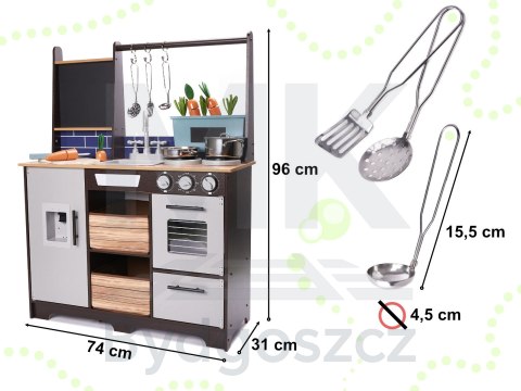 Kuchnia dla dzieci drewniana MDF z akcesoriami LOFT XXL 96cm Kuchnia dla dzieci drewniana MDF z akcesoriami LOFT XXL 96cm
