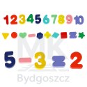 Liczydło drewniane sorter cyfry montessori 3w1 13x36cm