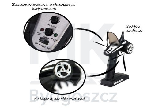 Łódź zdalnie sterowana na pilota RC FT009 pomarańczowa Łódź zdalnie sterowana na pilota RC FT009 pomarańczowa