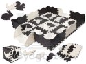 Mata edukacyjna piankowa puzzle 114 x 114 x 1 cm czarna 25 elementów