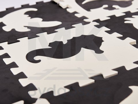 Mata edukacyjna piankowa puzzle 114 x 114 x 1 cm czarna 25 elementów Mata edukacyjna piankowa puzzle 114 x 114 x 1 cm czarna 25 elementów