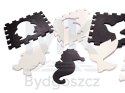 Mata edukacyjna piankowa puzzle 114 x 114 x 1 cm czarna 25 elementów
