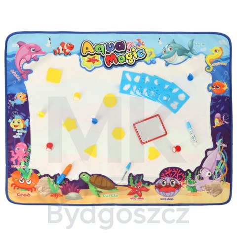 Mata wodna do malowania rysowania wodą XXL pieczątki szablony zestaw 100 x 80 cm Mata wodna do malowania rysowania wodą XXL pieczątki szablony zestaw 100 x 80 cm
