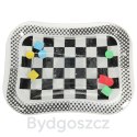 Mata wodna sensoryczna dmuchana dla niemowląt kontrastowa czarno-biała szachownica XXL 65x50 cm