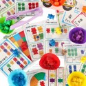 Misie edukacyjne gra nauka liczenia rozpoznawanie kolorów zestaw montessori rozwój zabawa 44el.