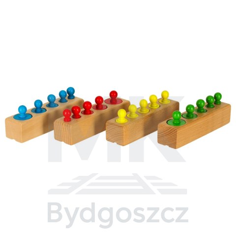 Odważniki cylindry drewniane gra układanka montessori kolorowe Odważniki cylindry drewniane gra układanka montessori kolorowe