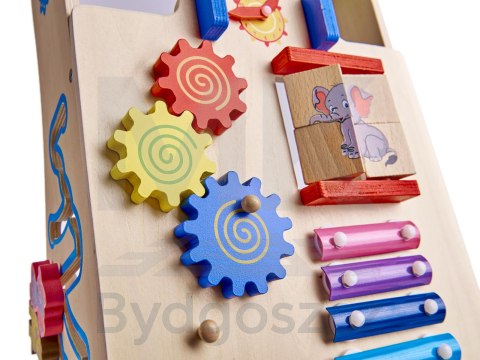 Pchacz chodzik drewniany kostka edukacyjna 6w1 Pchacz chodzik drewniany kostka edukacyjna 6w1