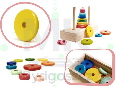 Piramida drewniana z podstawą wieża sorter Piramida drewniana z podstawą wieża sorter